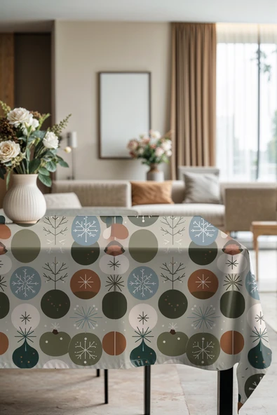 Medi Home Exclusive Series Snowra Kadife Dokulu Dertsiz Masa Örtüsü - Resim 2