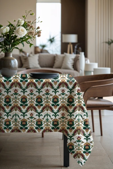 Medi Home Exclusive Series Laurel Kadife Dokulu Dertsiz Masa Örtüsü - Resim 2