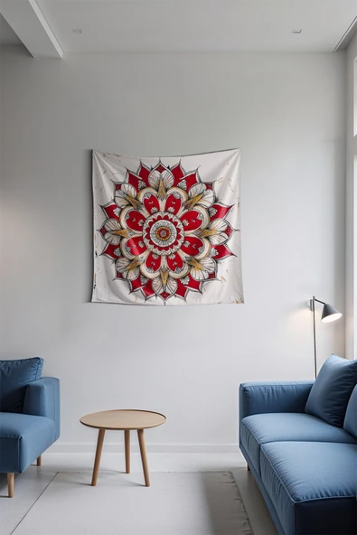 Medi Home SERENE MANDALA DUVAR HALISI DUVAR ÖRTÜSÜ TAPESTRY ürün görseli 1
