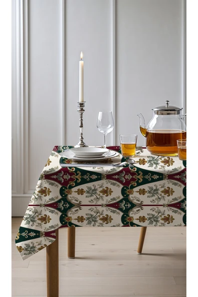 Medi Home Exclusive Series Luxe Kadife Dokulu Dertsiz Masa Örtüsü ürün görseli 1