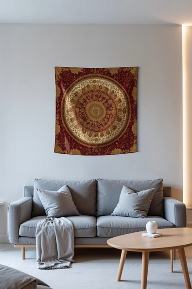 Medi Home ECLIPSE MANDALA DUVAR HALISI DUVAR ÖRTÜSÜ TAPESTRY ürün görseli 1