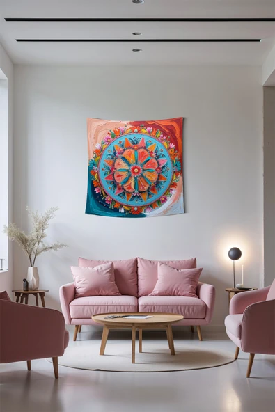Medi Home OCEAN MANDALA DUVAR HALISI DUVAR ÖRTÜSÜ TAPESTRY ürün görseli 1