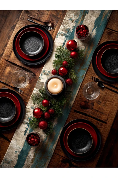 Medi Home Yılbaşı Coastal Mist Soyut Fırça Desenli Runner – Bej & Mavi Tonları - Resim 2