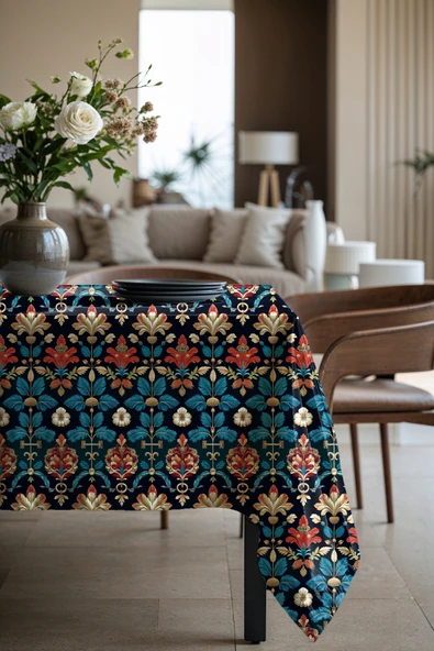 Medi Home Exclusive Series Havenly Kadife Dokulu Dertsiz Masa Örtüsü - Resim 4