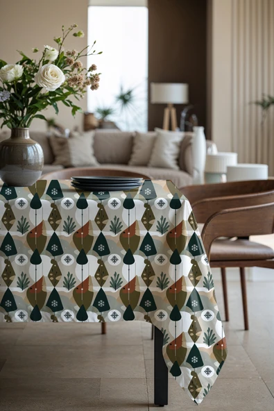 Medi Home Exclusive Series Polar Kadife Dokulu Dertsiz Masa Örtüsü - Resim 2