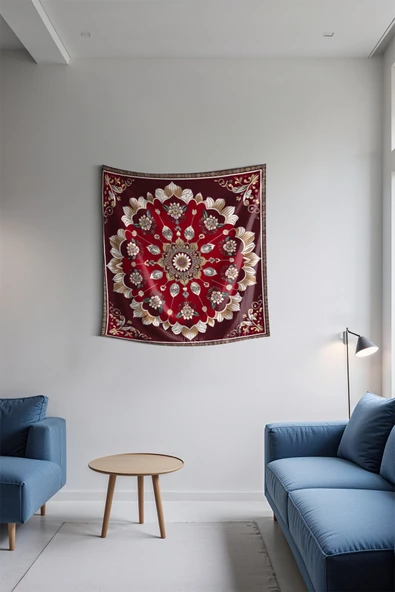 Medi Home HARMONY MANDALA DUVAR HALISI DUVAR ÖRTÜSÜ TAPESTRY ürün görseli 1