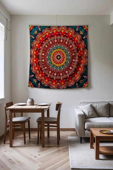Medi Home ETHEREAL MANDALA DUVAR HALISI DUVAR ÖRTÜSÜ TAPESTRY ürün görseli 1