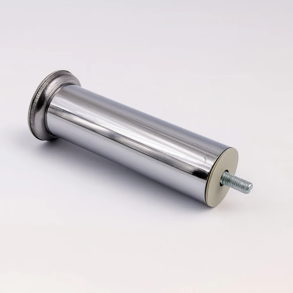 Krom Gümüş 4 ADET Metal 15 cm Mobilya Ayağı Modern Koltuk Kanepe Ayak Tv Ünite m8 Civatalı Ayakları - Resim 2