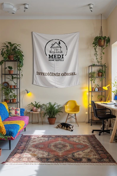 Medi Home Kişiye Özel Duvar Örtüsü Dilediğiniz Görseli Sizin Için Üretelim Duvar Halısı Tapestry - Resim 3