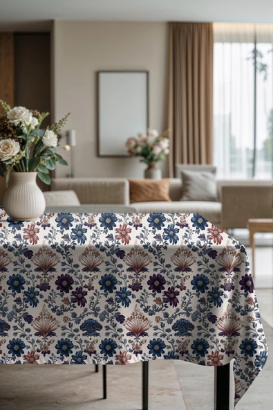 Medi Home Exclusive Series Velvet Kadife Dokulu Dertsiz Masa Örtüsü - Resim 2