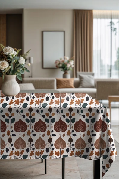 Medi Home Exclusive Series Amber Kadife Dokulu Dertsiz Masa Örtüsü - Resim 2