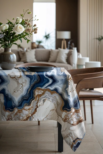 Medi Home Exclusive Series Pera Kadife Dokulu Dertsiz Masa Örtüsü - Resim 2