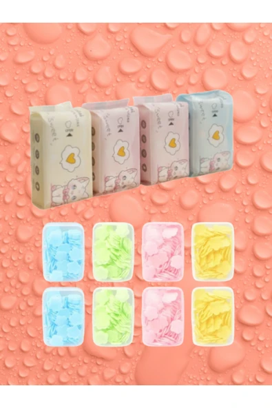 Dörtel Tedarik Sevimli Karikatürlü Cep Boy Islak Mendil ve Cep Boy Kağıt Sabun Kokulu Hijyen Seti ürün görseli 1