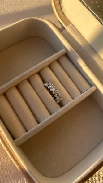 925 ayar taşlı gümüş yüzük no 10 ürün görseli 1