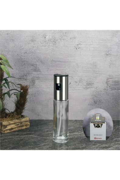Tohana Zeytinyağı Cam Sprey Şişesi Sirke Yağ Püskürtücü Barbekü Sosu Yağdanlık 100ml - Resim 3