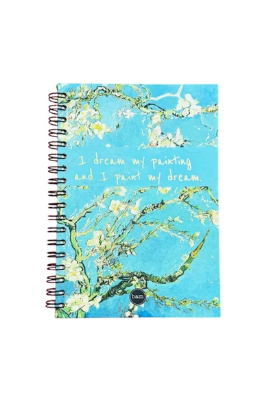 Dörtel Tedarik Van Gogh Badem Çiçeği Tasarımlı Spiralli Defter 1281 - Resim 2