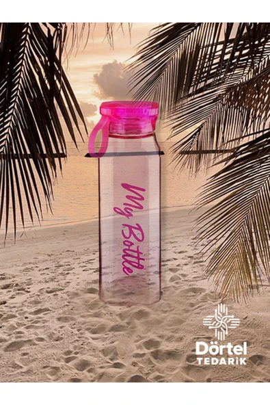 Dörtel Tedarik My Bottle Köşe Cam Matara 500 ML - Renk Seçenekli ürün görseli 1