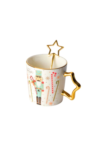 Tohana Kurşun Asker Yıldız Kaşıklı Porselen Kupa Star Solider 350 ML - Resim 2