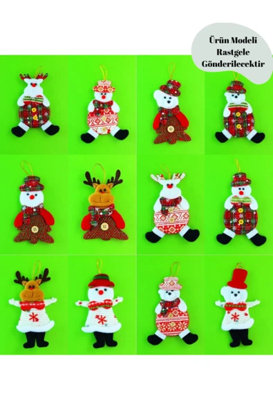 Bam Figürlü Tekstil Yılbaşı Süsü Çam Ağacı Süsü 1741 - Resim 2