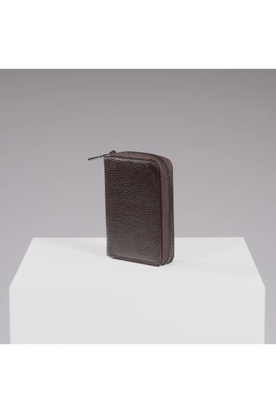 DEERDERİ Rhode Vintage Hakiki Deri Fermuarlı Kartlık Cüzdan - Resim 4