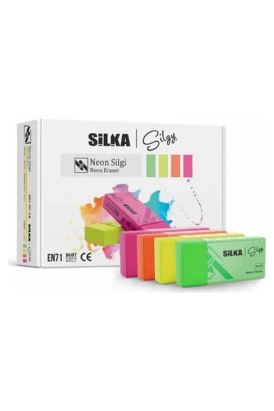 Silka Neon Silgi Çok Renkli Büyük Boy Silgi 1 Adet ürün görseli 1