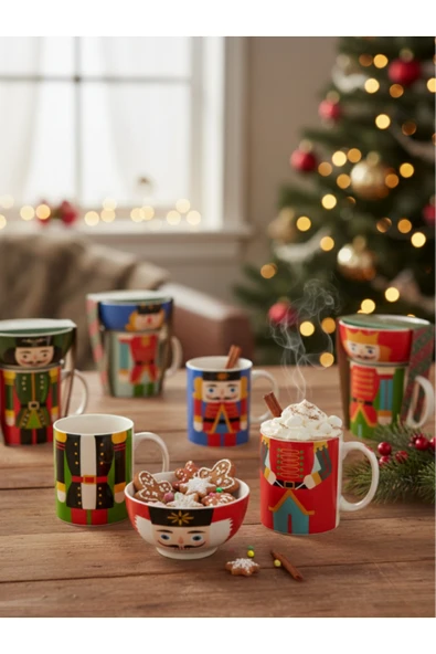 Tohana Kurşun Asker Figürlü Porselen Kupa Kase Seti ürün görseli 1