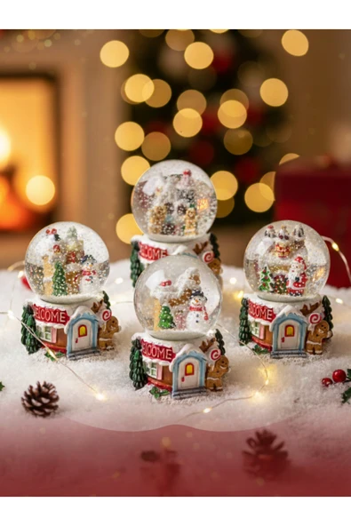 Dörtel Tedarik Pinky Bee Noel Kar Küresi Işıkları Yılbaşı Kar Küresi 8 cm 1756 ürün görseli 1