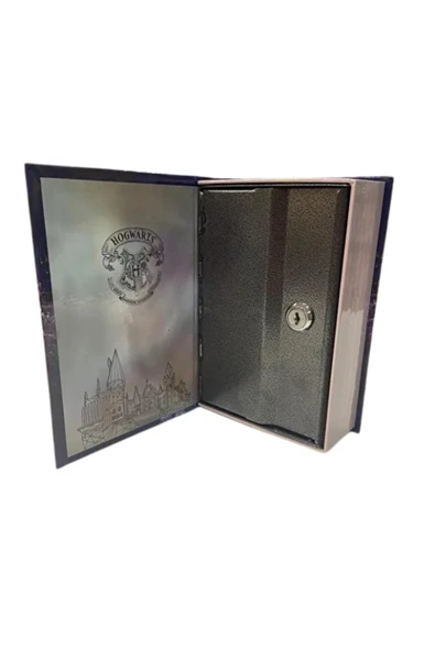 GiFi Kitap Görünümlü Kilitlenebilir Gizli Kasa Kumbara Harry Potter Hogwarts Binası Lisanslı - Resim 2