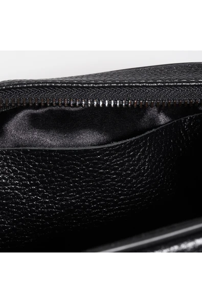 DEERDERİ Zeus Hakiki Deri & Vintage El Çantası Siyah - Resim 5