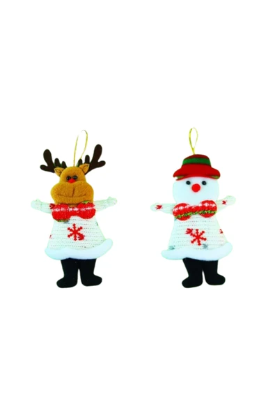 Bam Figürlü Tekstil Yılbaşı Süsü Çam Ağacı Süsü 1741 - Resim 4