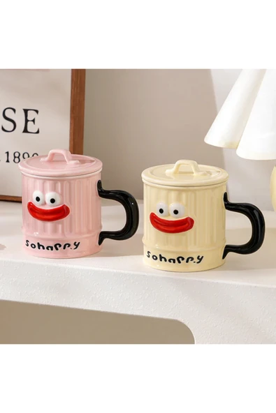 Dörtel Tedarik Komik Karakter Tasarımlı Seramik Kupa BM-1435 - Resim 2