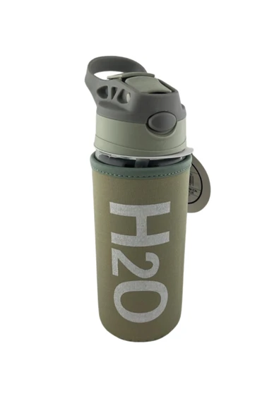 Tohana H2o Kılıflı Pipetli Cam Matara 500 ML - Resim 2