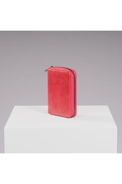 DEERDERİ Rhode Vintage Hakiki Deri Fermuarlı Kartlık Cüzdan - Resim 3
