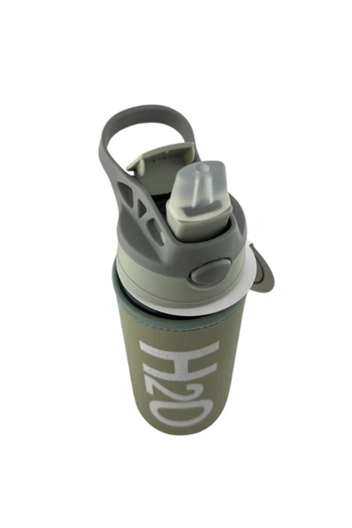 Tohana H2o Kılıflı Pipetli Cam Matara 500 ML - Resim 3