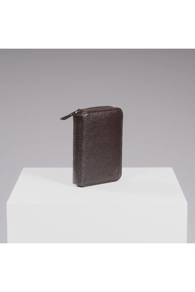 DEERDERİ Rhode Vintage Hakiki Deri Fermuarlı Kartlık Cüzdan - Resim 3