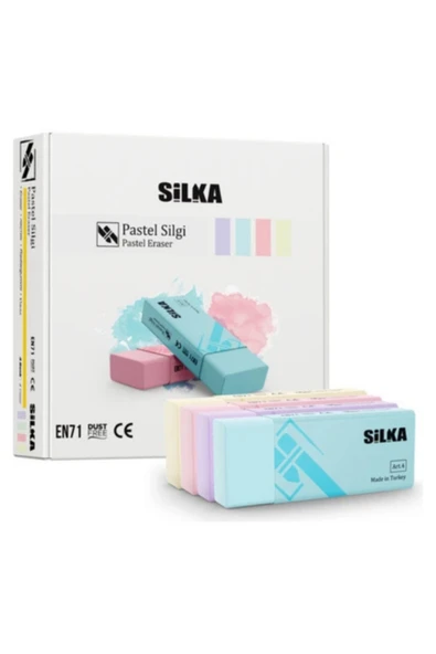 Silka Pastel Silgi 4 Renk Orta Boy 1 Adet ürün görseli 1