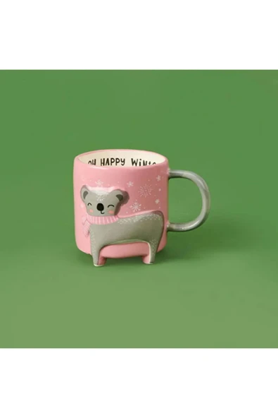 Tohana 3D Hayvan Figürlü Kış Temalı Seramik Kupa 420 ML ürün görseli 1
