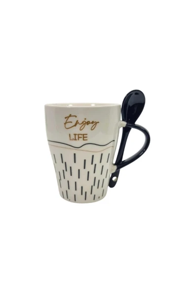 Tohana Motivasyon Hediyelik Kaşıklı Seramik Kupa ürün görseli 1