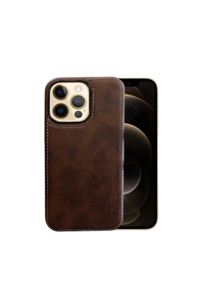 DEERDERİ Juno İphone Hakiki Deri Koruyucu Kılıf Iphone 13 Pro Max - Resim 2