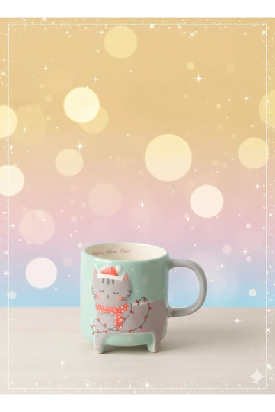 Tohana 3D Hayvan Figürlü Kış Temalı Seramik Kupa 420 ML ürün görseli 1