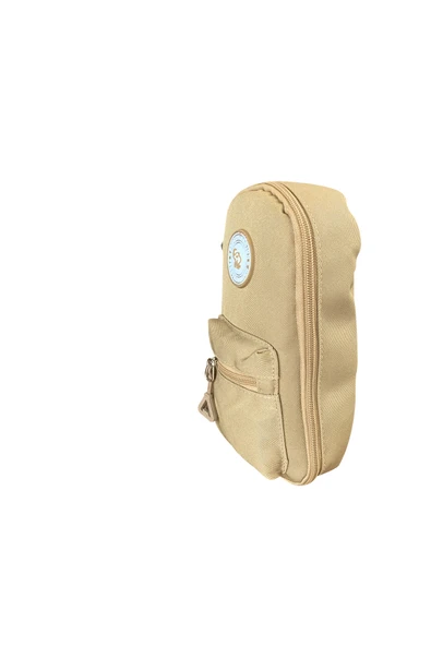 Dörtel Tedarik Elephant 2 Fermuarlı Kumaş Kalem Kutu Sarı Kalem Çantası - Resim 4