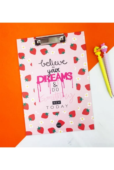 Dörtel Tedarik Çilek Tasarımlı Sekreterlik A4 ürün görseli 1