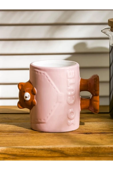 Tohana 3D Ayı Figürlü Seramik Kupa 438 ML - Resim 3
