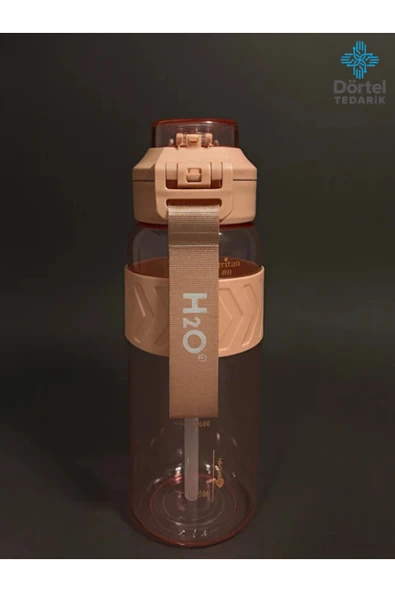 Tohana H2O Kilitli Kapaklı Tritan Suluk 1000 ml BPA İçermez, Sızdırmaz, Dayanıklı Spor ve Günlük Matara - Resim 2