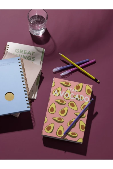 Dörtel Tedarik Team Avocado Temalı Çizgisiz Defter ürün görseli 1