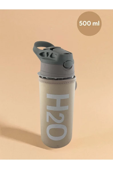 Tohana H2o Kılıflı Pipetli Cam Matara 500 ML ürün görseli 1