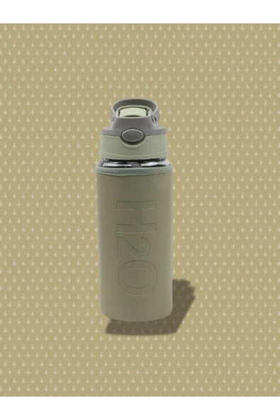 Tohana H2o Deri Kılıflı Pipetli Cam Matara 500 ML ürün görseli 1