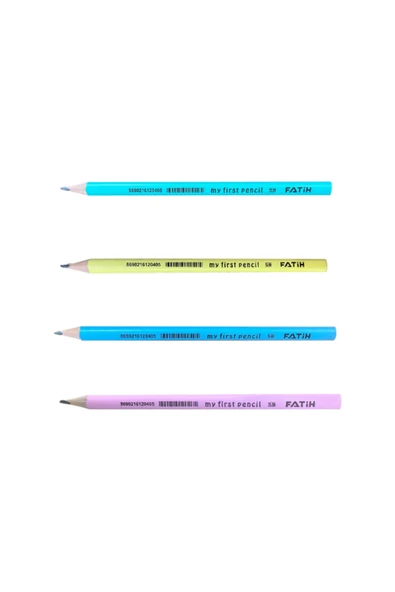 Fatih Kurşun Kalem Jumbo Üçgen Başlangıç Kalemi 4'lü Set Pembe, Sarı, Yeşil, Mavi ürün görseli 1