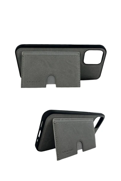 DEERDERİ Kartlıklı Tutacaklı İphone Hakiki Deri Koruyucu Kılıf Iphone 12/12 Pro - Resim 2