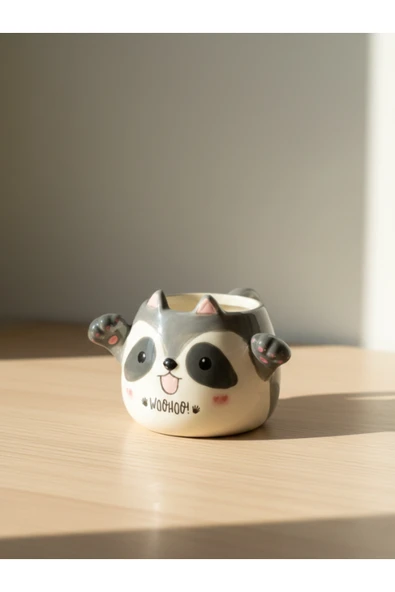 Tohana 3D Kucaklayan Hayvan Figürlü Seramik Kupa ürün görseli 1